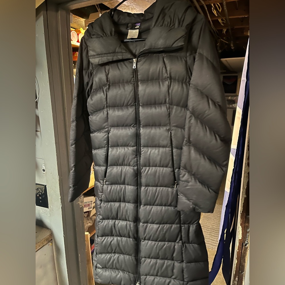 PATAGONIA WOMENS SIZE XS DOWNTOWN LOFT PARKA BLACK JACKET COAT PUFFER